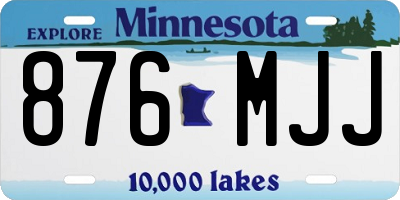 MN license plate 876MJJ