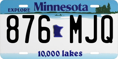 MN license plate 876MJQ