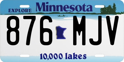 MN license plate 876MJV