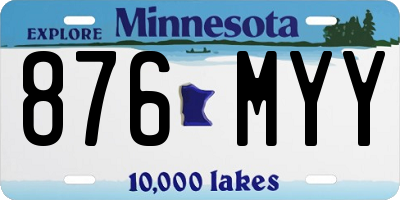 MN license plate 876MYY