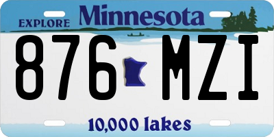 MN license plate 876MZI