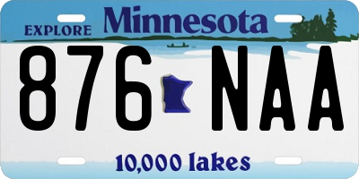MN license plate 876NAA