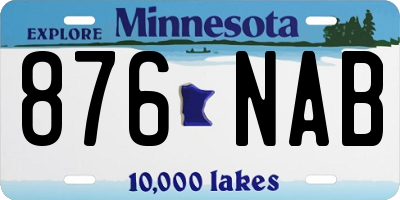 MN license plate 876NAB