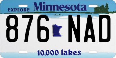 MN license plate 876NAD