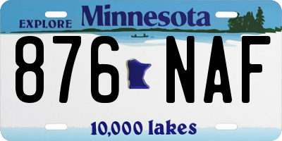 MN license plate 876NAF