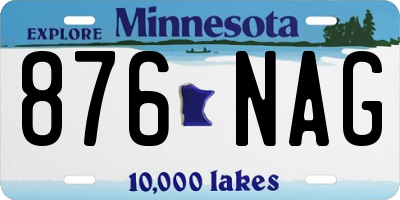 MN license plate 876NAG