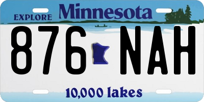 MN license plate 876NAH