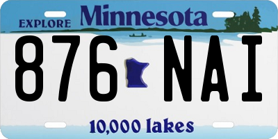 MN license plate 876NAI