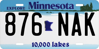 MN license plate 876NAK