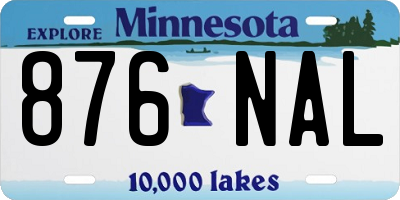 MN license plate 876NAL