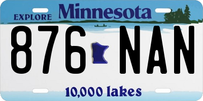 MN license plate 876NAN