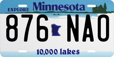 MN license plate 876NAO
