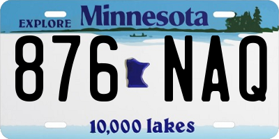 MN license plate 876NAQ