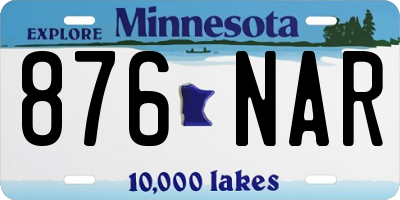 MN license plate 876NAR