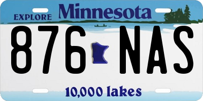 MN license plate 876NAS