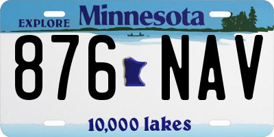 MN license plate 876NAV
