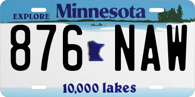MN license plate 876NAW
