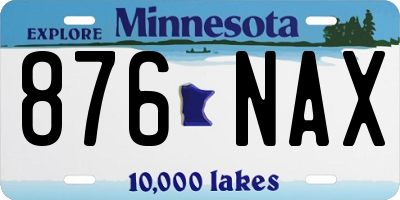 MN license plate 876NAX