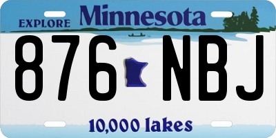 MN license plate 876NBJ