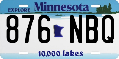 MN license plate 876NBQ