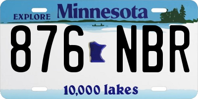 MN license plate 876NBR