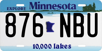 MN license plate 876NBU