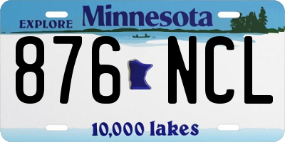 MN license plate 876NCL