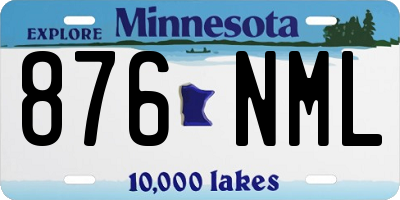 MN license plate 876NML