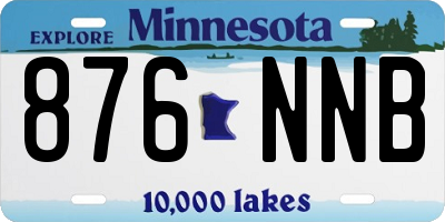 MN license plate 876NNB