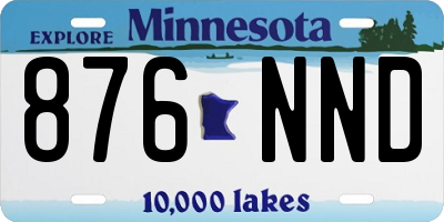 MN license plate 876NND