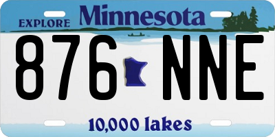 MN license plate 876NNE