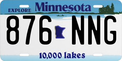 MN license plate 876NNG