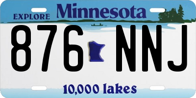 MN license plate 876NNJ