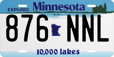 MN license plate 876NNL