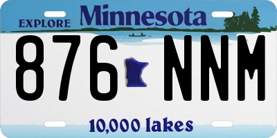 MN license plate 876NNM