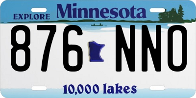 MN license plate 876NNO
