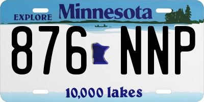 MN license plate 876NNP