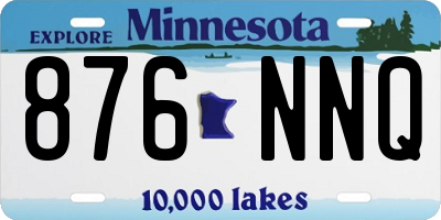 MN license plate 876NNQ