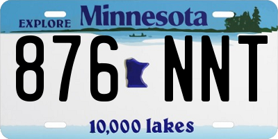 MN license plate 876NNT