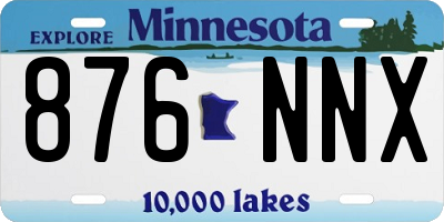 MN license plate 876NNX