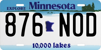 MN license plate 876NOD