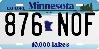 MN license plate 876NOF