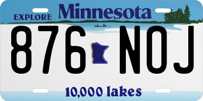 MN license plate 876NOJ