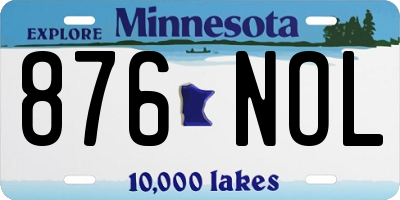 MN license plate 876NOL