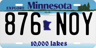 MN license plate 876NOY