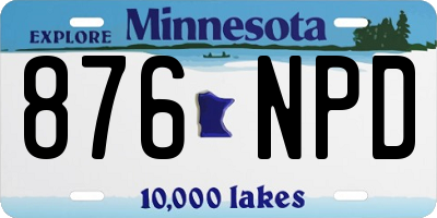 MN license plate 876NPD