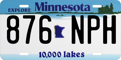MN license plate 876NPH