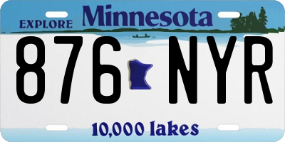MN license plate 876NYR