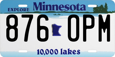 MN license plate 876OPM