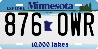 MN license plate 876OWR